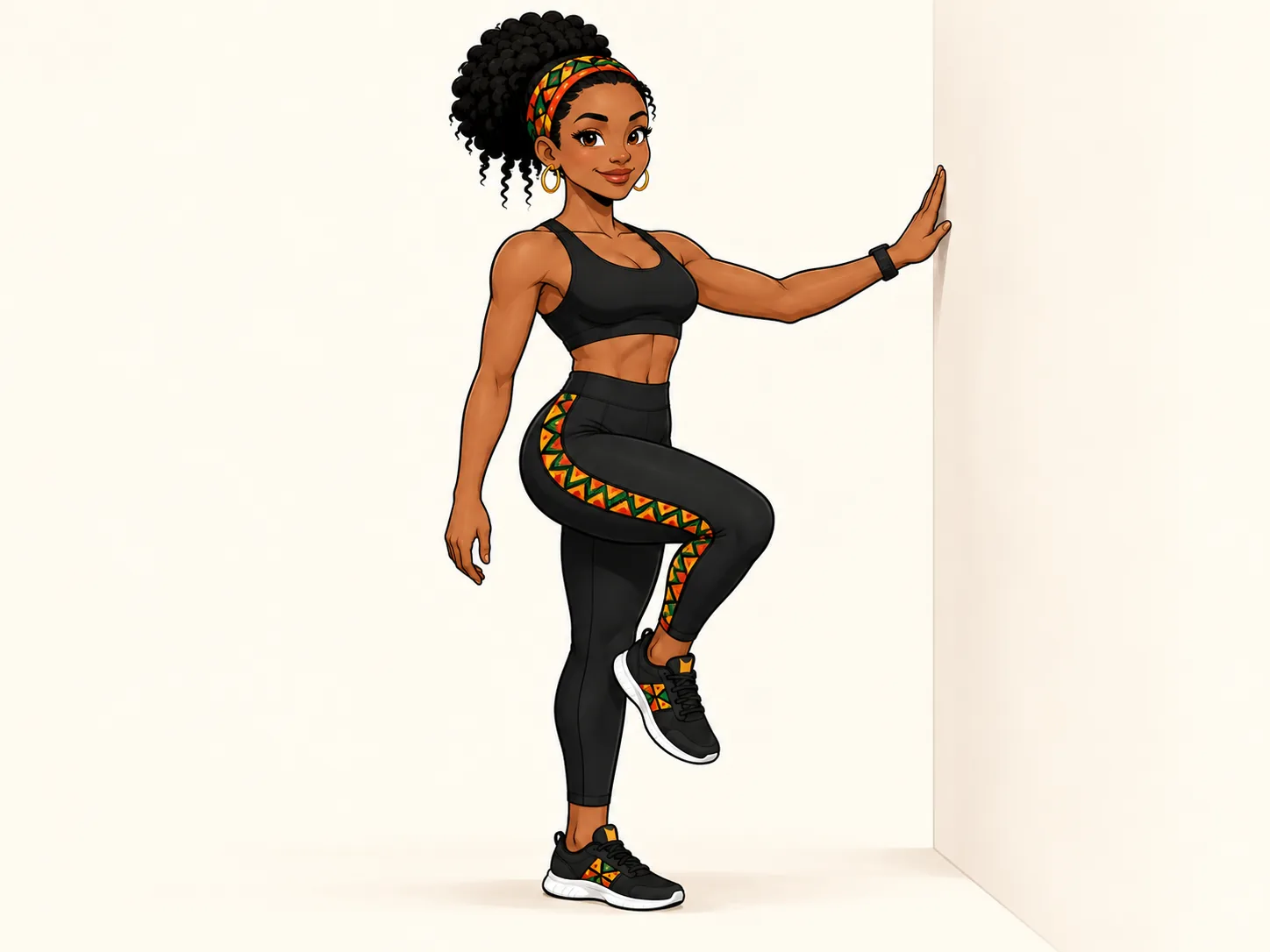 MISS MWANGOLE demonstra Equilíbrio numa perna